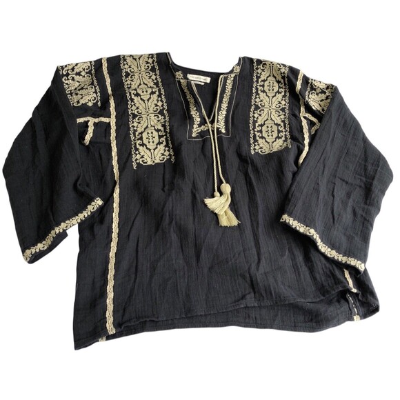 Isabel Marant Etoile Embroidered Boho Wide Sleeve Top Size 36 - Picture 4 of 10